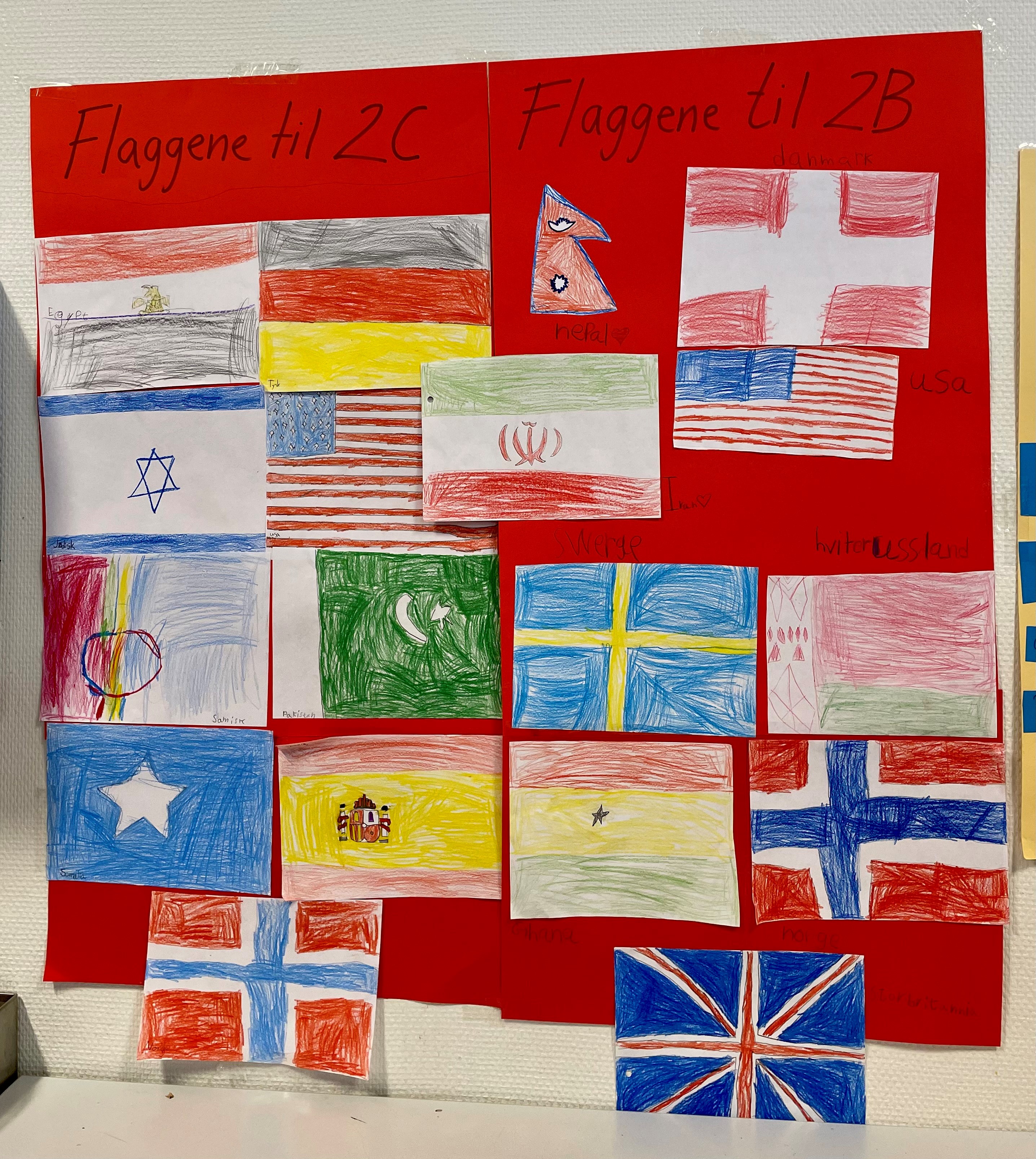 Flaggene til 2b & 2c